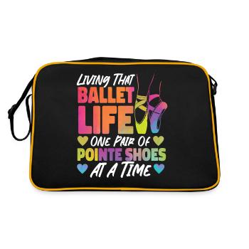 Ballet Danseuse Danse Ballerine - Sac Retro - noir/or - Dos
