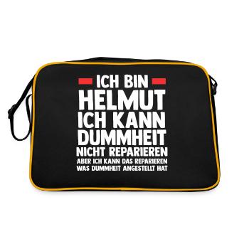 Helmut - Retro Tasche - Schwarz/Gold - Hinten
