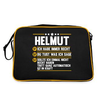 Helmut - Retro Tasche - Schwarz/Gold - Hinten
