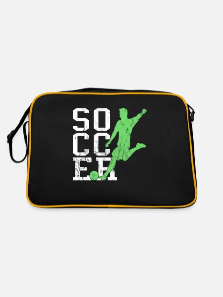 Fußball - Retro Tasche - Schwarz/Gold