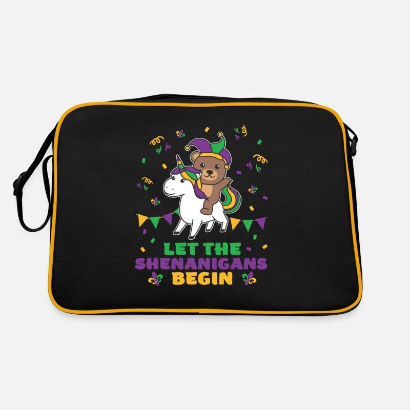 Mardi Gras Bear with Unicorn Carnival Costume Retro Bag