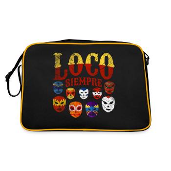 Luchador Masks Loco Siempre - Retro Bag - black/gold - Back