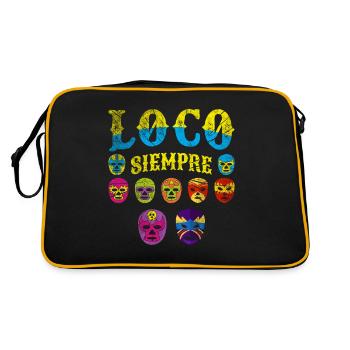 Luchador Masks Loco Siempre - Retro Bag - black/gold - Back
