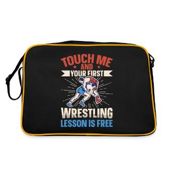 Touchez-moi et votre première leçon de lutte est gratuite - Sac Retro - noir/or - Dos