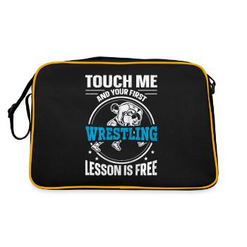 Touchez-moi et votre première leçon de lutte est gratuite - Sac Retro - noir/or - Dos