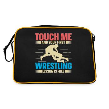 Touchez-moi et votre première leçon de lutte est gratuite - Sac Retro - noir/or - Dos