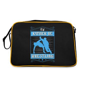 Je préfère être un cadeau de lutte - Sac Retro - noir/or - Dos