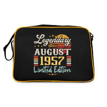 Les légendes sont nées en août 1957 anniversaire - Sac Retro - noir/or - Dos