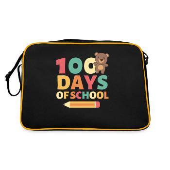100 days of school Bear 100 Days - Retro Bag - black/gold - Back