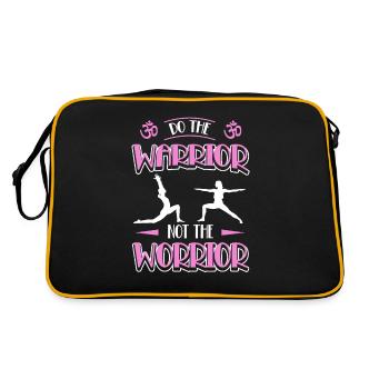 Do The Warrior Not The Worrior Yoga Pose Yoga - Sac Retro - noir/or - Dos
