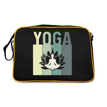Yoga méditant la fleur de lotus minimaliste - Sac Retro - noir/or - Dos