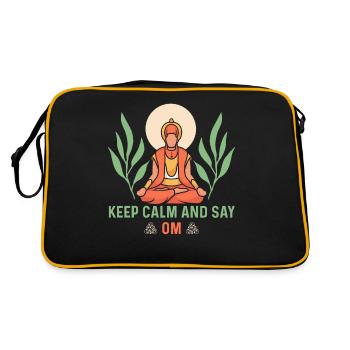 Restez calme et dites OM Yoga - Sac Retro - noir/or - Dos