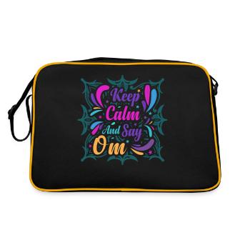 Keep Calm and Say OM Yoga - Retro Bag - black/gold - Back