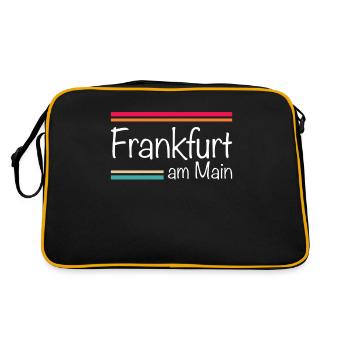 Frankfurt am Main - Retro Tasche - Schwarz/Gold - Hinten