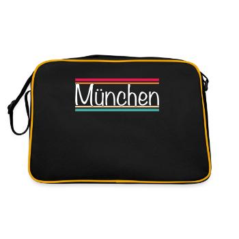 München - Retro Tasche - Schwarz/Gold - Hinten