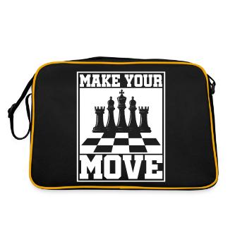 Chess Chess Player Tournament for Clever Minds - Retro Bag - black/gold - Back