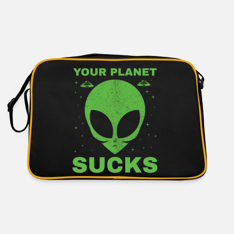 Alien, UFO, UAP, Space, Weltraum Flugobjekt Retro Tasche
