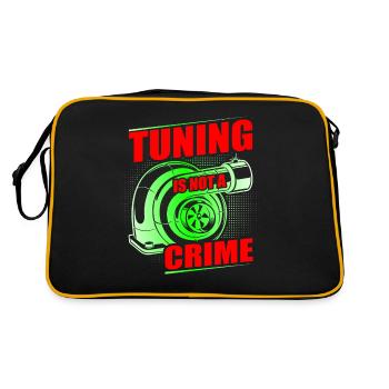 Car Tuner, Car Mechanic, Racing Car, Tuning - Retro Bag - black/gold - Back