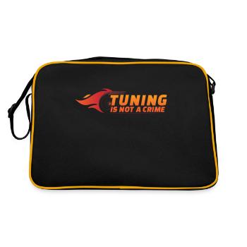 Car Tuner, Car Mechanic, Racing Car, Tuning - Retro Bag - black/gold - Back