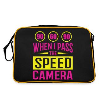 Car Tuner, Car Mechanic, Racing Car, Tuning - Retro Bag - black/gold - Back