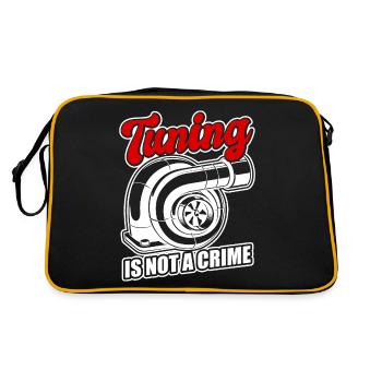 Car Tuner, Car Mechanic, Racing Car, Tuning - Retro Bag - black/gold - Back