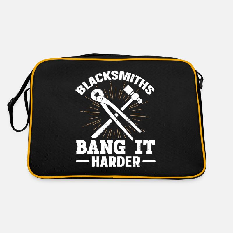 Blacksmiths Bang It Harder lustiger Schmied Retro Tasche