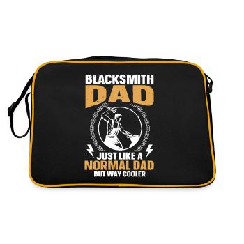 Blacksmith Dad Like A Normal Dad But Way Cooler - Retro Bag - black/gold - Back