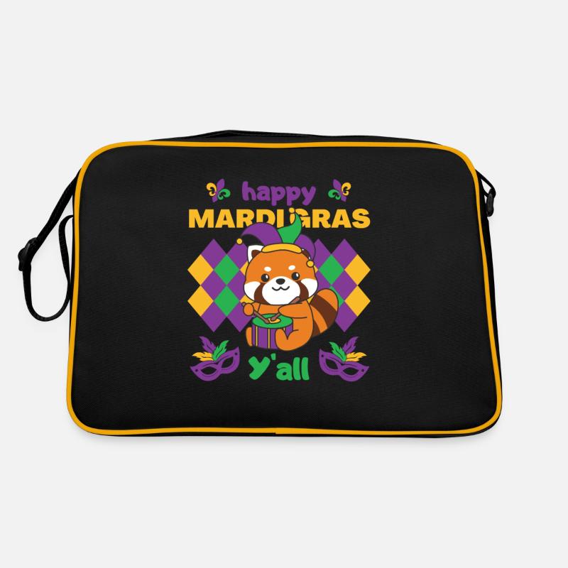 Panda rouge de carnaval avec tambour Costume de carnaval Sac Retro