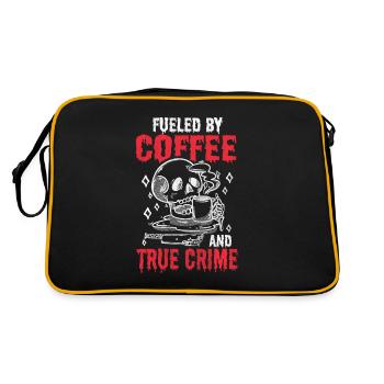 Je cours sur le café et le vrai crime - Sac Retro - noir/or - Dos