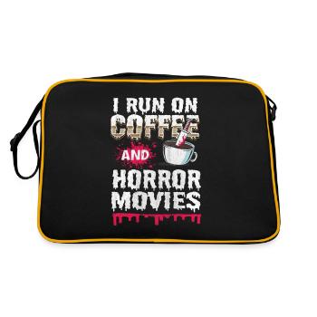 I Run on Coffee and Horror Movies - Retro Bag - black/gold - Back
