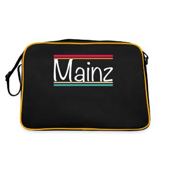 Mainz - Retro Tasche - Schwarz/Gold - Hinten
