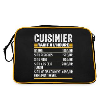 Cuisinier Idée Cadeau Humour pour Cuisinier - Sac Retro - noir/or - Dos