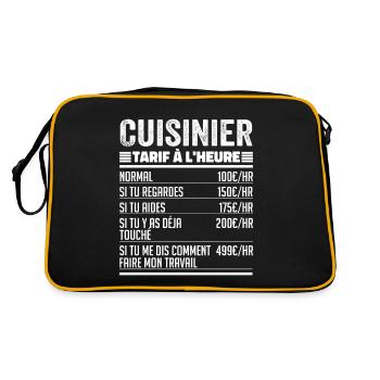 Cuisinier Idée Cadeau Humour pour Cuisinier - Sac Retro - noir/or - Dos