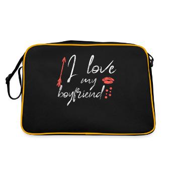J’aime mon petit ami - Sac Retro - noir/or - Dos