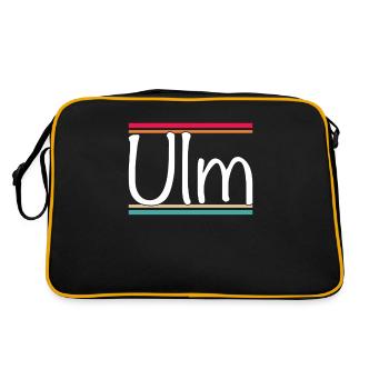 Ulm - Retro Tasche - Schwarz/Gold - Hinten