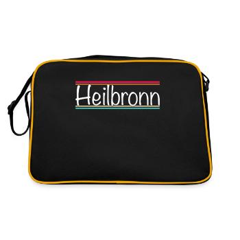 Heilbronn - Retro Tasche - Schwarz/Gold - Hinten