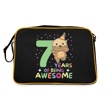 Loutre pour ses 7 ans Enfants de sept ans - Sac Retro - noir/or - Dos