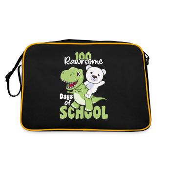 100 jours d’école Polar Bear Trex 100 jours - Sac Retro - noir/or - Dos