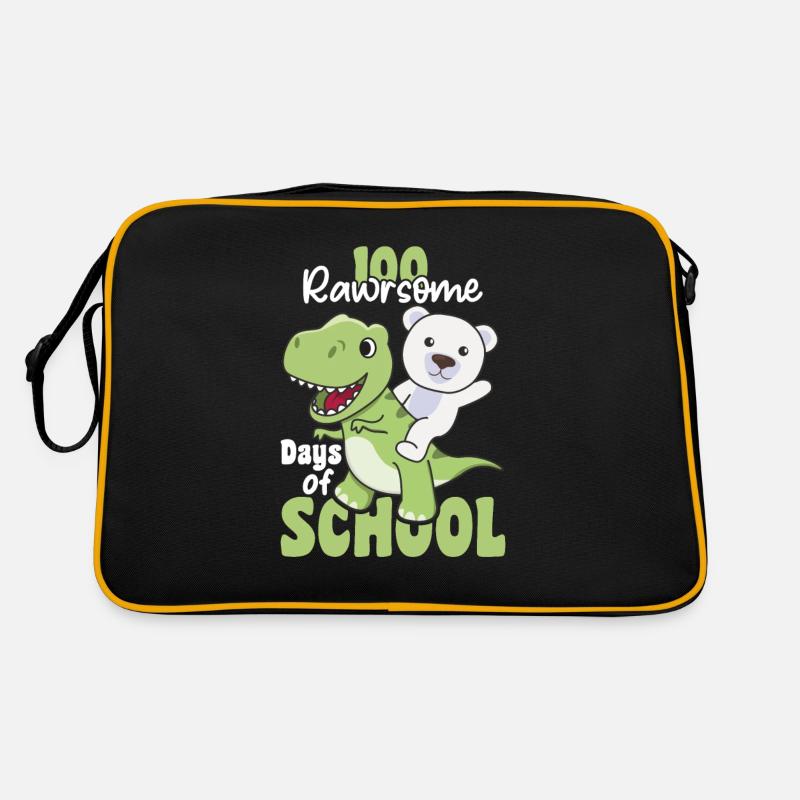 100 jours d’école Polar Bear Trex 100 jours Sac Retro