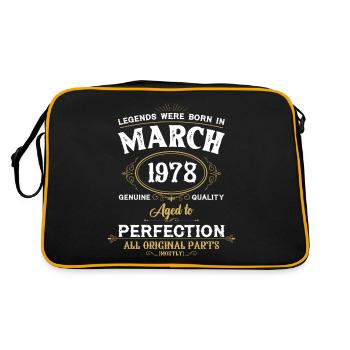 Les légendes sont nées en mars 1978 - Sac Retro - noir/or - Dos
