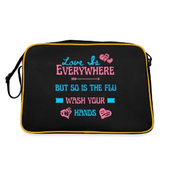 L’amour est partout, mais la grippe aussi - Sac Retro - noir/or - Dos