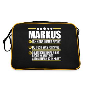 Markus - Retro Bag - black/gold - Back