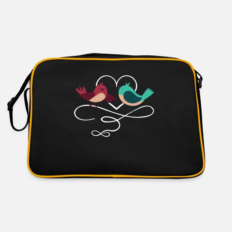 Couple amoureux - Sac Retro - noir/or