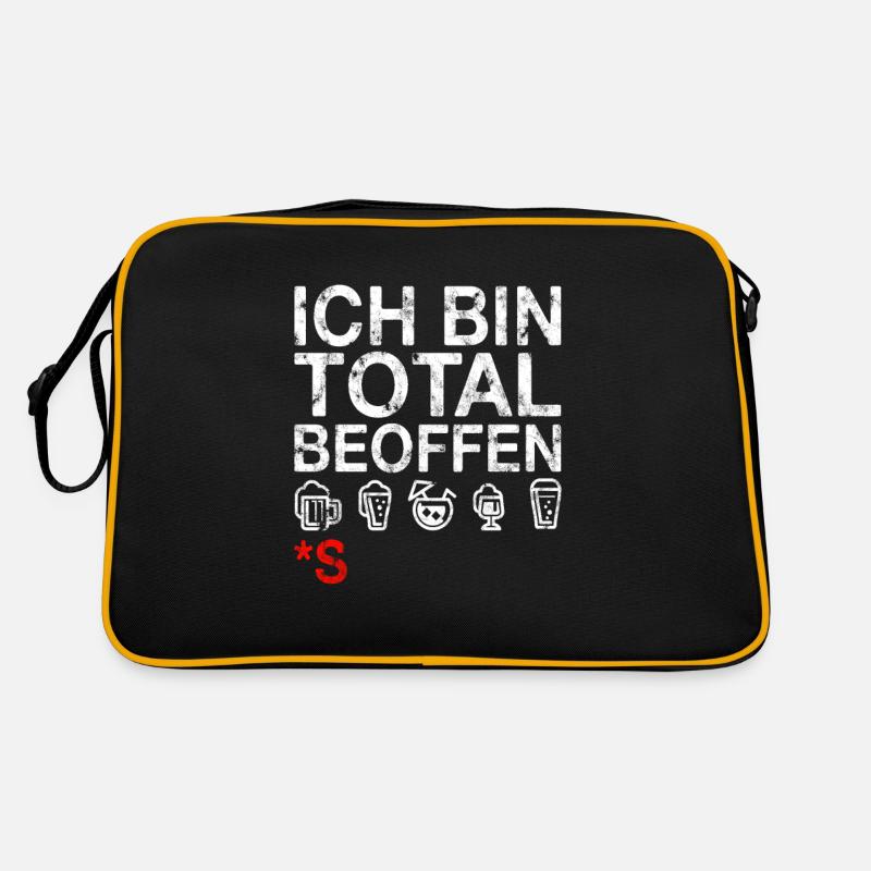 Betrunken Fun Spruch Retro Tasche