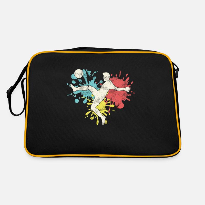 Fußballer - Retro Tasche - Schwarz/Gold