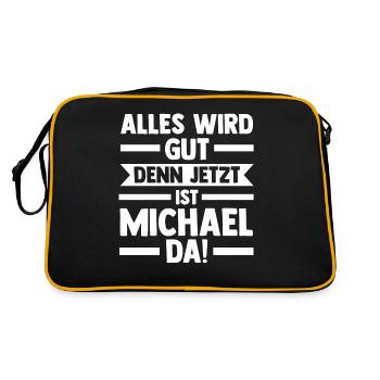 Michael - Retro Bag - black/gold - Back
