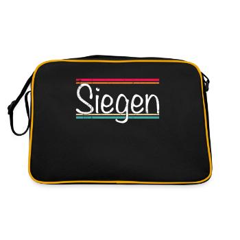 Siegen - Retro Tasche - Schwarz/Gold - Hinten