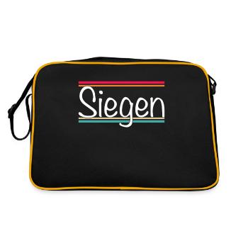 Siegen - Retro Tasche - Schwarz/Gold - Hinten