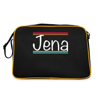 Jena - Retro Tasche - Schwarz/Gold - Hinten