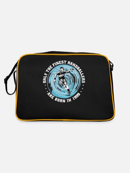 Handballspieler Handballer Jahrgang 1999 - Retro Tasche - Schwarz/Gold